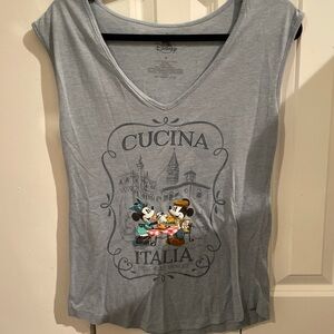 Disney Women's Gray Cucina Italia Tee